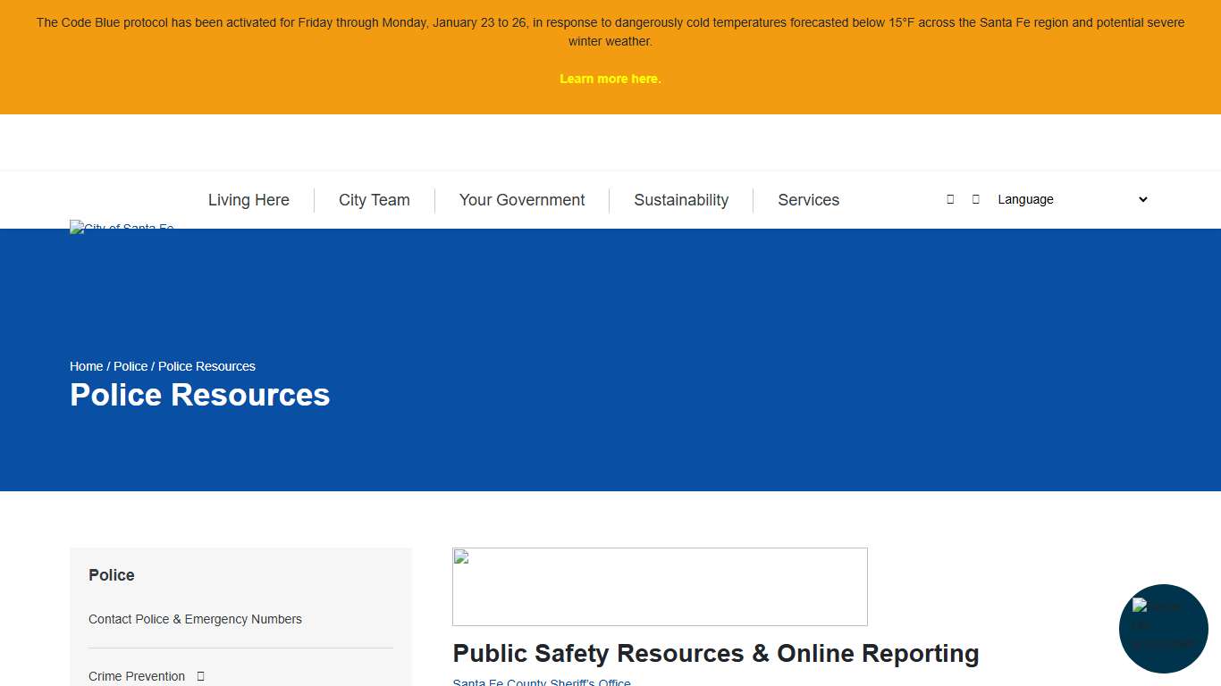 SFPD Resources City of Santa Fe